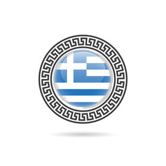 greece flag hellas design art illustration in colorful