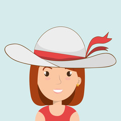 traveler woman tourist icon vector illustration design
