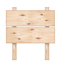 Wooden sign isolated on white background