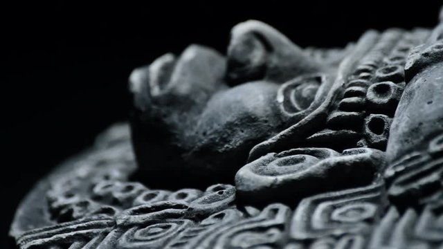 Face of ancient art south american aztec, inca, olmeca