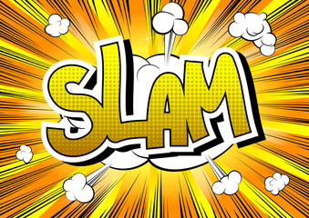 Slam - Comic book style word.