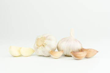 Garlic isolated on white background