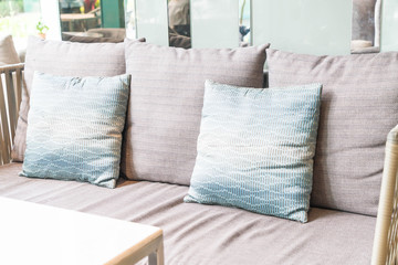 Beautiful luxury pillow on sofa decoration in livingroom interio