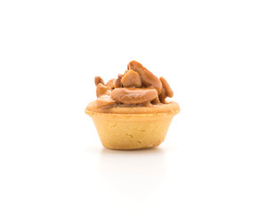 toffee cupcake on white