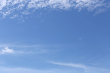 Cloud on blue sky in the daytime.