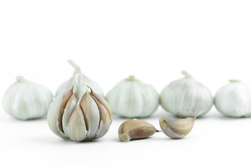 Obraz na płótnie Canvas Garlic isolated on white background