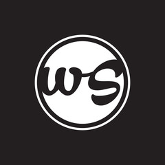 initial letter logo circle with ring white color