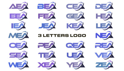 3 letters modern swoosh logo AEA, BEA, CEA, DEA, EEA, FEA, GEA, HEA, IEA, JEA, KEA, LEA, MEA, NEA, OEA, PEA, QEA, REA, SEA, TEA, UEA, VEA, WEA, XEA, YEA, ZEA.