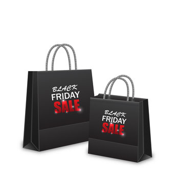 Shopping Paper Bags for Black Friday Sales