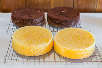 Raw Traditional  Cake before Decorated .