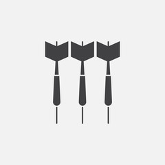dart icon vector, solid logo illustration, pictogram isolated on white