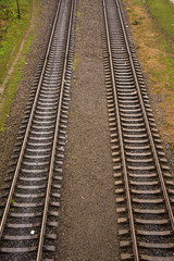 Fototapeta premium Two parallel rails, vertical