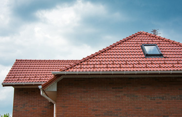 Skylight, roof protection from snow board, rain gutter