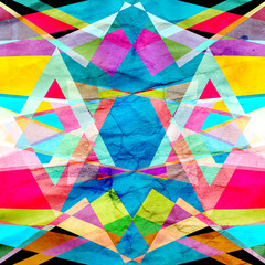 Fototapeta premium abstract watercolor geometric background