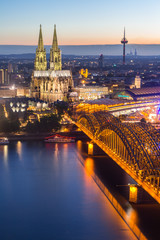 Cologne Cathedral aerial - obrazy, fototapety, plakaty