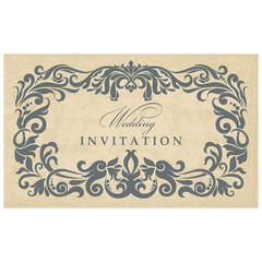 Wedding Invitation cards in an old-style