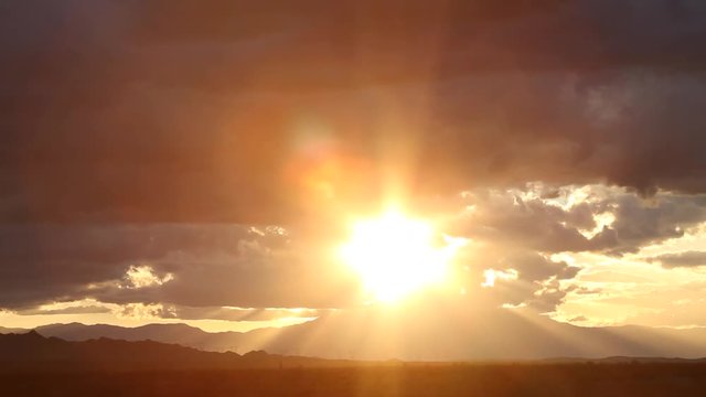 Desert &ndash; Landscape with Clouds 10 &ndash; Sunset Timelapse