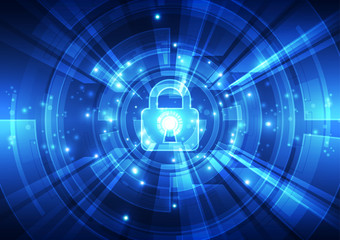 Abstract security digital technology background. Illustration Vector