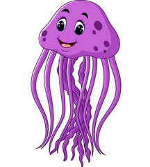 Fototapeta premium cute jellyfish cartoon