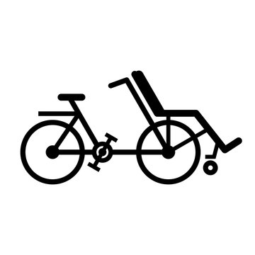 Wheelchair bike in profile