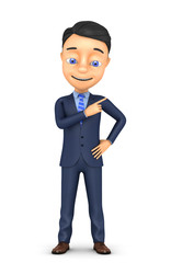 Obraz premium 3d happy businessman on white background