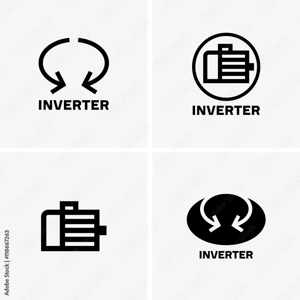 Poster Inverter motor symbols