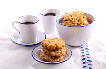 Oatmeal biscuits on a plate