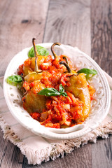 Baked spicy bell pepper