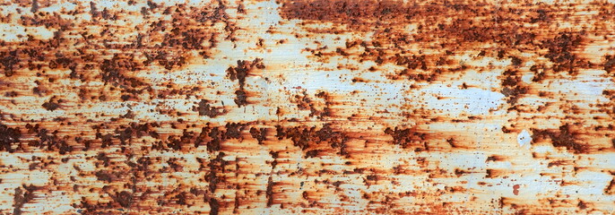 Metal old rusty wall as a grunge background