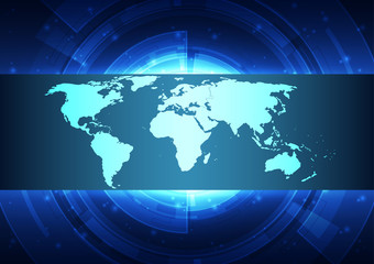 vector digital global technology concept, abstract background