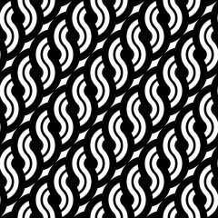 Design seamless monochrome waving pattern