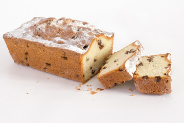 cupcake sliced with raisins