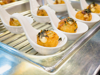 Fried Takoyaki balls dumpling