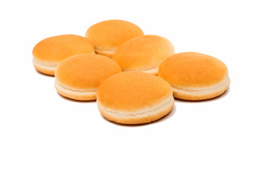 Hamburger buns isolated