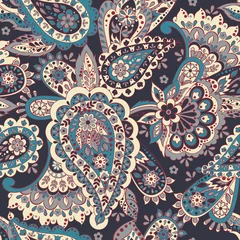 Plaid avec motif Paisley motif floral sans couture paisley