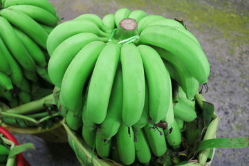 Green banana.