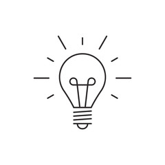 Outline idea icon isolated on white background