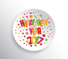 Happy new year 2017. Seasons Greetings. Colorful design