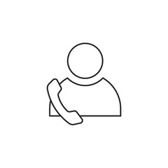 Outline people icon isolated on white background