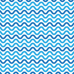 Blue Wavy Lines Pattern - Background Design