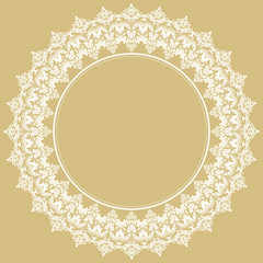Floral Modern Round Frame