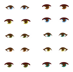 Human eye vector set.