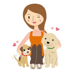 ペットシッターの女性