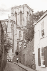 York Minster Cathedral Church from Chapter House Street, England