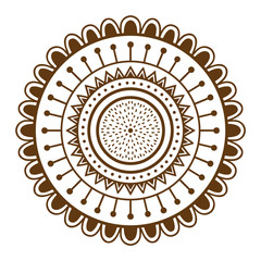 Hand drawn henna abstract mandala pattern flowers and paisley doodle coloring page. Henna decorative mandala pattern ethnic flower. Decoration mandala pattern ornament floral indian design.