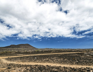 arid volcanic landscape of interior tenerife island spain