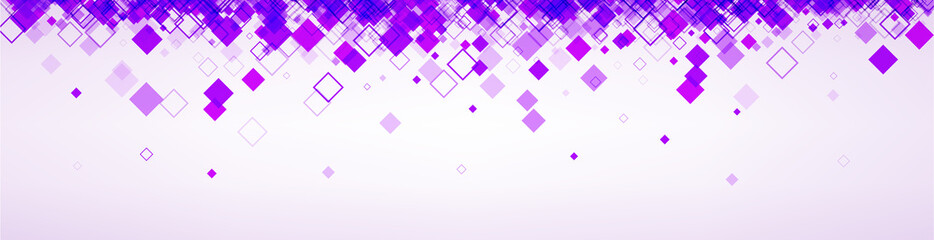 Banner with lilac rhombs.