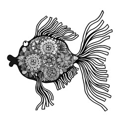 Hand drawn vector fish