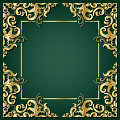 Golden square frame.
