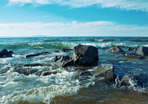 coast of Lake Baikal